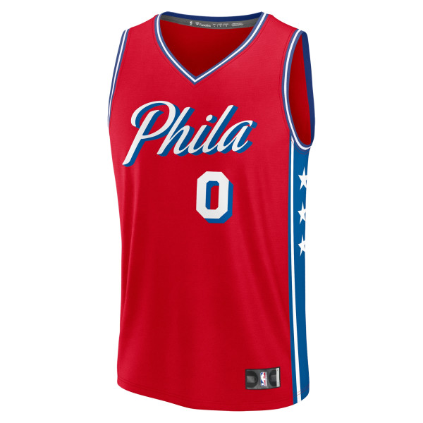 Джерси Philadelphia 76ers Tyrese Maxey Fanatics Red Fast Break Replica - Statement Edition