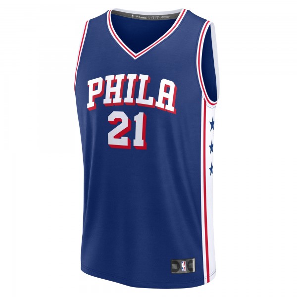 Подростковая Philadelphia 76ers Joel Embiid Fanatics Royal Fast Break Replica Player Jersey - Icon Edition