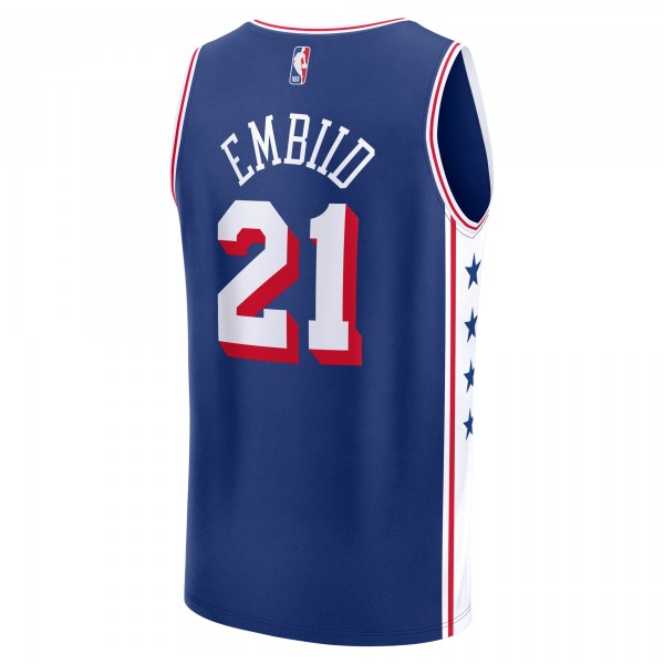 Подростковая Philadelphia 76ers Joel Embiid Fanatics Royal Fast Break Replica Player Jersey - Icon Edition