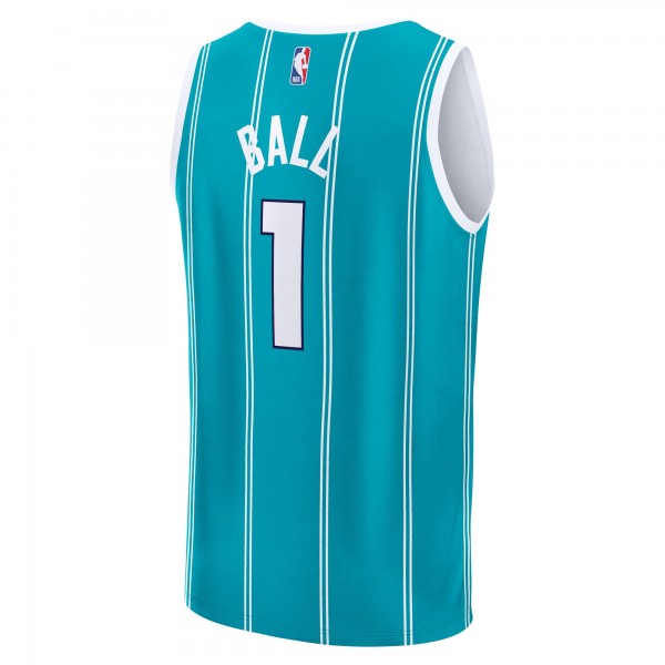 Игровая джерси Youth Charlotte Hornets LaMelo Ball Teal Fast Break Replica Player - Icon Edition