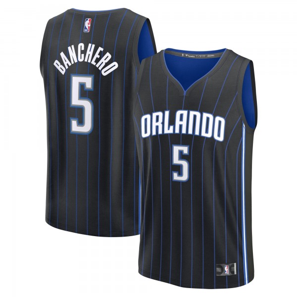 Джерси Orlando Magic Paolo Banchero Fanatics Black Fast Break Replica Player - Icon Edition
