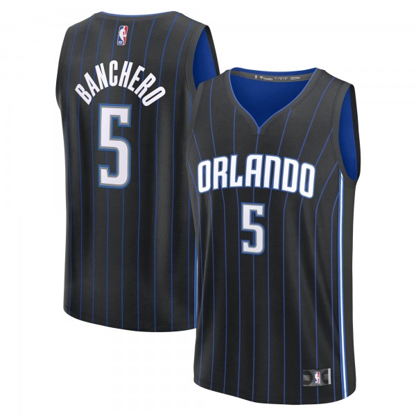 Подростковая Orlando Magic Paolo Banchero Fanatics Black Fast Break Replica Player Jersey - Icon Edition