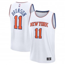 Джерси New York Knicks Jalen Brunson Fanatics White Fast Break Replica Player - Association Edition