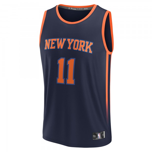 Джерси New York Knicks Jalen Brunson Fanatics Navy Fast Break Replica Player - Statement Edition