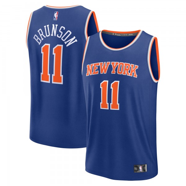 Подростковая New York Knicks Jalen Brunson Fanatics Blue Fast Break Replica Player Jersey - Icon Edition
