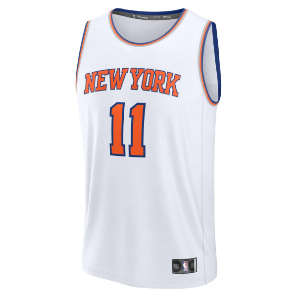 Подростковая New York Knicks Jalen Brunson Fanatics White Fast Break Replica Jersey - Association Edition