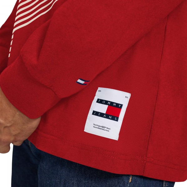 Philadelphia 76ers Tommy Jeans Red Lucas Long Sleeve T-Shirt