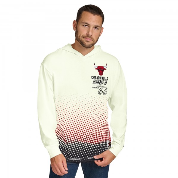 Футболка с длинным рукавом с капюшоном Chicago Bulls Tommy Jeans Cream Ben Vintage Applique