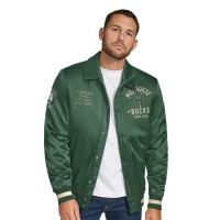 Бомбер Milwaukee Bucks Tommy Jeans Jacob Chain Stitch Applique Varsity - Hunter Green