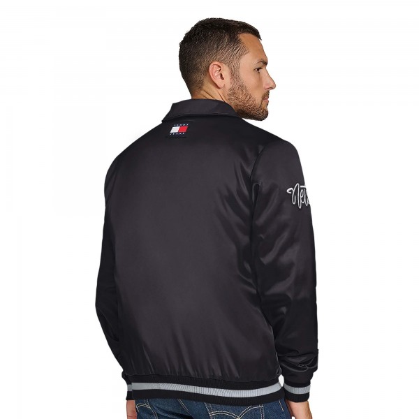 Бомбер Brooklyn Nets Tommy Jeans Jacob Chain Stitch Applique Varsity - Black