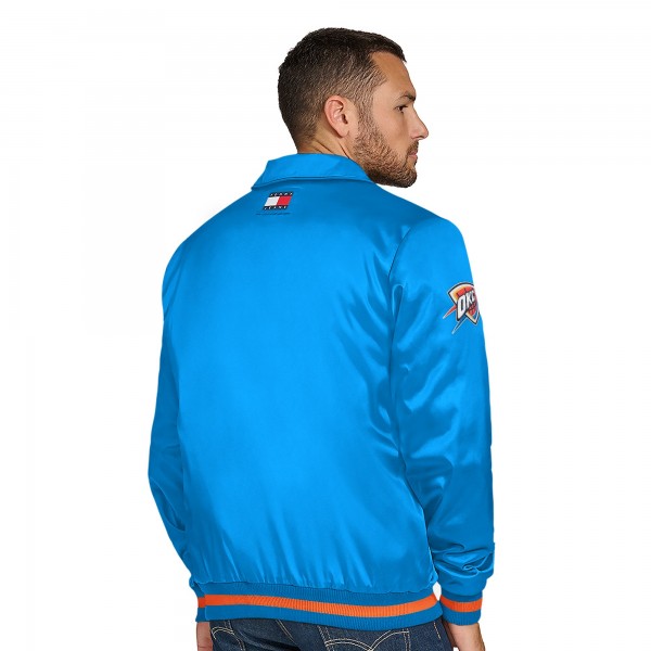 Куртка на кнопках Oklahoma City Thunder Tommy Jeans Blue Jacob Chain Stitch Applique Varsity
