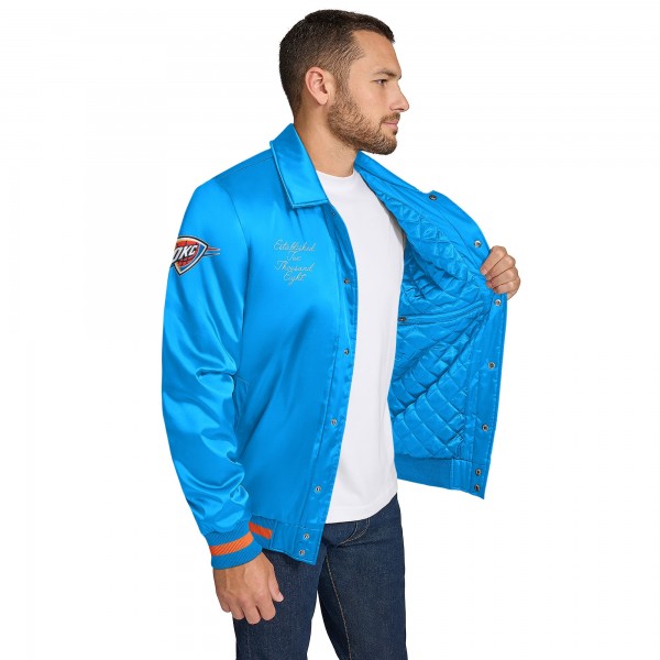 Куртка на кнопках Oklahoma City Thunder Tommy Jeans Blue Jacob Chain Stitch Applique Varsity