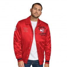Куртка на кнопках Atlanta Hawks Tommy Jeans Red Jacob Chain Stitch AppliqueVarsity
