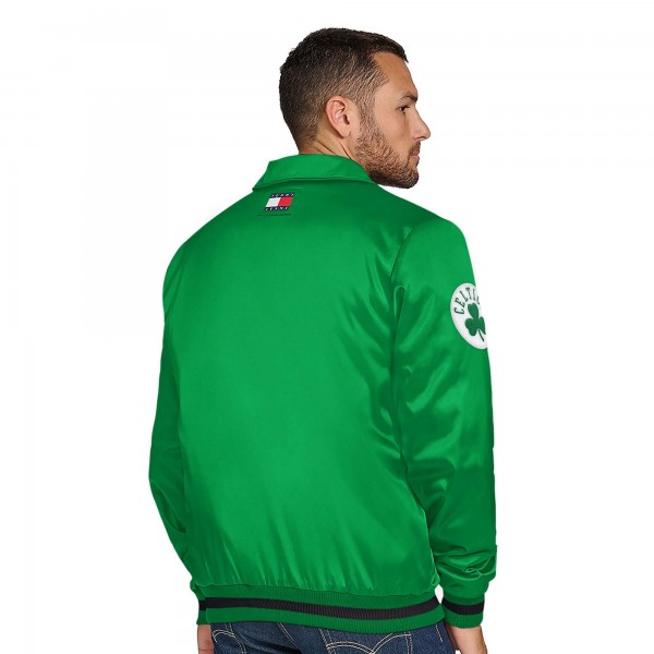 Бомбер Boston Celtics Tommy Jeans Jacob Chain Stitch Applique Varsity - Kelly Green