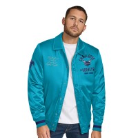 Куртка на кнопках Charlotte Hornets Tommy Jeans Teal Jacob Chain Stitch Applique Varsity