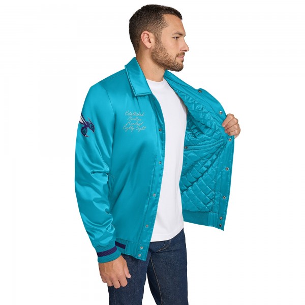 Куртка на кнопках Charlotte Hornets Tommy Jeans Teal Jacob Chain Stitch Applique Varsity
