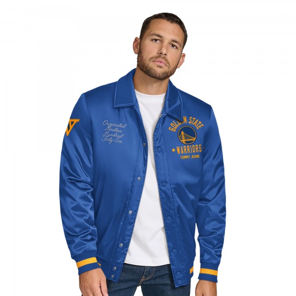 Бомбер Golden State Warriors Tommy Jeans  Jacob Chain Stitch Applique Varsity - Royal