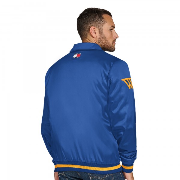 Бомбер Golden State Warriors Tommy Jeans  Jacob Chain Stitch Applique Varsity - Royal