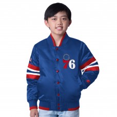 Подростковая Philadelphia 76ers Starter Royal Scout Varsity Full-Snap Jacket
