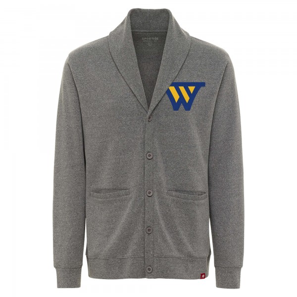 Unisex Golden State Warriors Sportiqe Heather Gray Henshaw Long Sleeve Full-Button Cardigan Sweater