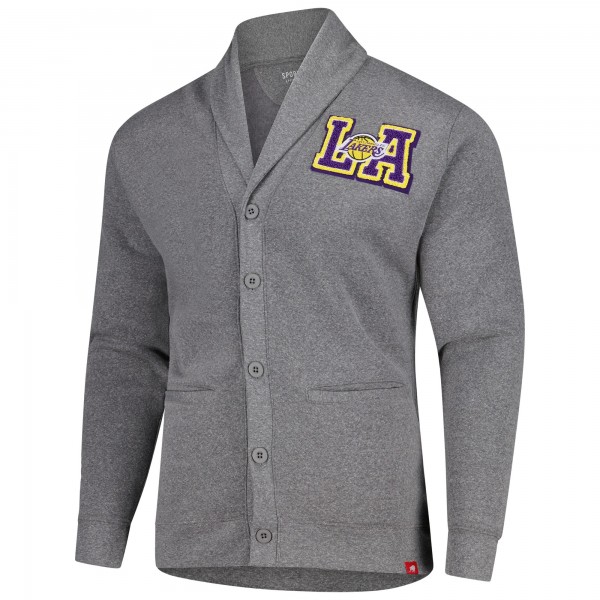 Кардиган Los Angeles Lakers Sportiqe Unisex Henshaw Full-Button  - Heather Gray