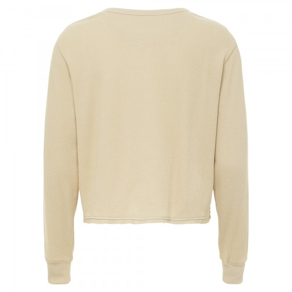 Футболка с длинным рукавом New York Knicks Sportiqe Unisex High Country Collection Cullen Waffle Knit - Cream