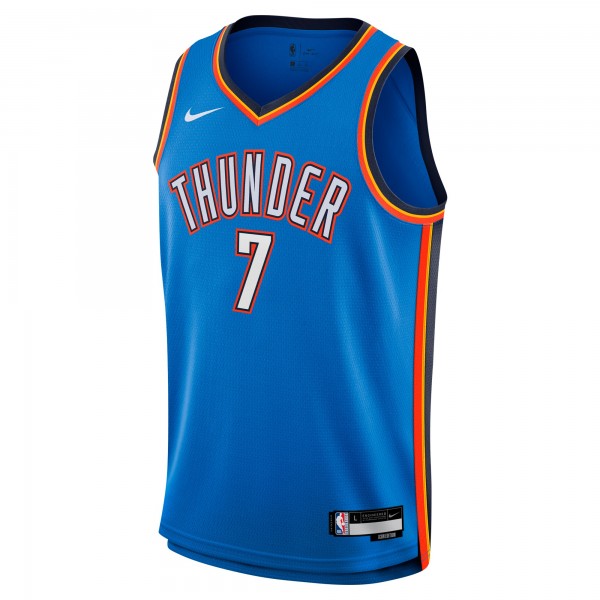 Игровая джерси Youth Oklahoma City Thunder Chet Holmgren Nike Blue - Icon Edition