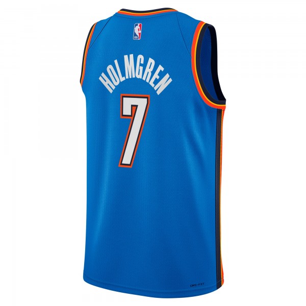 Игровая джерси Youth Oklahoma City Thunder Chet Holmgren Nike Blue - Icon Edition