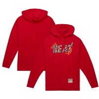 Толстовка Miami Heat Mitchell & Ness Red Hardwood Classics Game Day Pattern