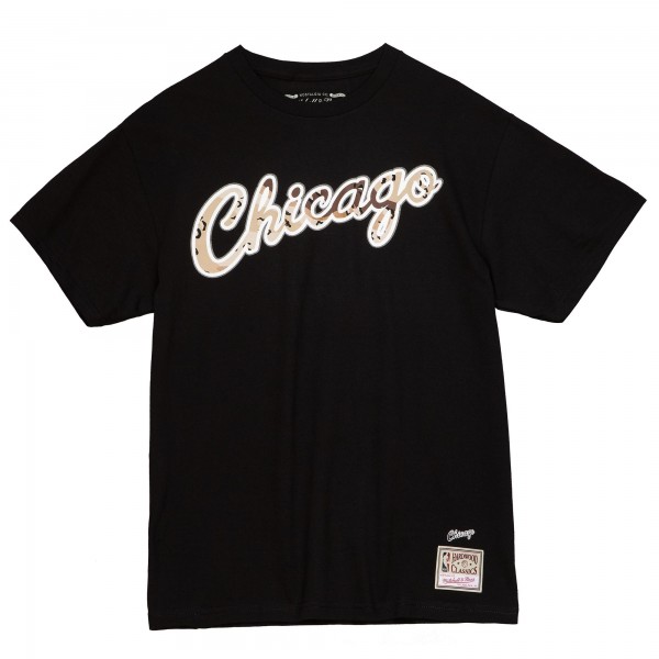 Футболка Chicago Bulls Mitchell & Ness Hardwood Classics Camo Reflective - Black