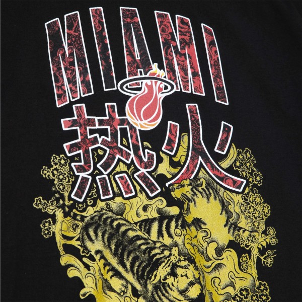 Футболка Miami Heat Mitchell & Ness Black Hardwood Classics Chinese New Year 4.0