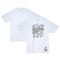 Футболка Los Angeles Lakers Mitchell & Ness Hardwood Classics Doodle - White