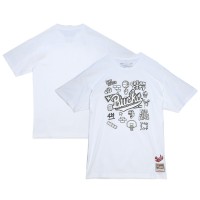 Футболка Milwaukee Bucks Mitchell & Ness Hardwood Classics Doodle - White