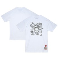 Футболка New York Knicks Mitchell & Ness Hardwood Classics Doodle - White