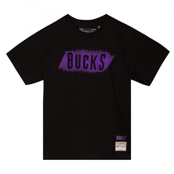 Футболка Milwaukee Bucks Mitchell & Ness Hardwood Classics Monochrome - Black