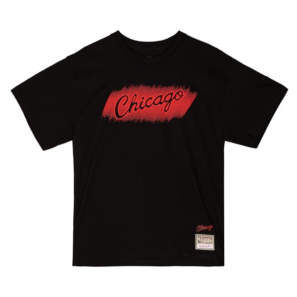 Футболка Chicago Bulls Mitchell & Ness Black Hardwood Classics Monochrome