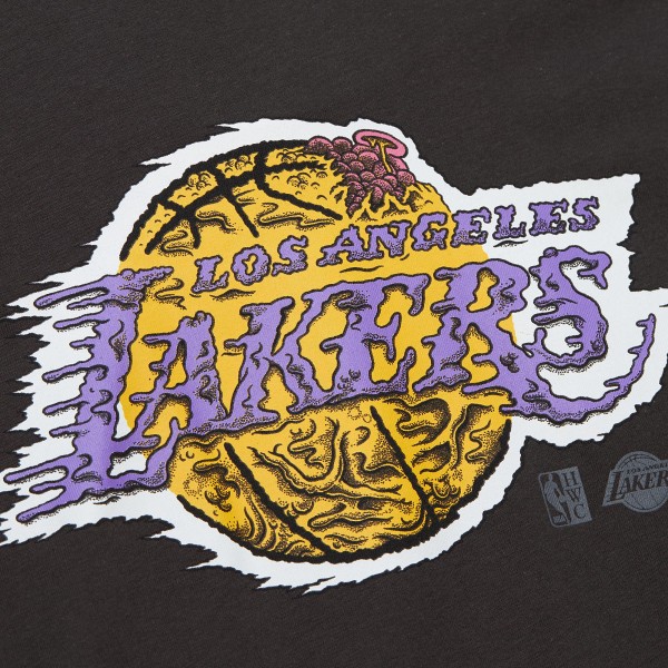 Футболка Los Angeles Lakers Mitchell & Ness Hardwood Classics Deconstructed - Black