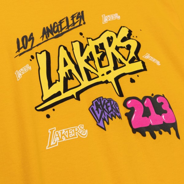 Футболка Los Angeles Lakers Mitchell & Ness Slap Sticker - Gold