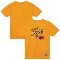 Футболка Los Angeles Lakers Mitchell & Ness Slap Sticker - Gold