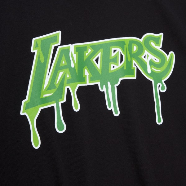 Футболка Los Angeles Lakers Mitchell & Ness Hardwood Classics Hardwood Classics Slime Drip - Black