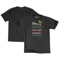 Футболка Milwaukee Bucks Mitchell & Ness Hardwood Classics Fear The Deer Neon - Heather Charcoal