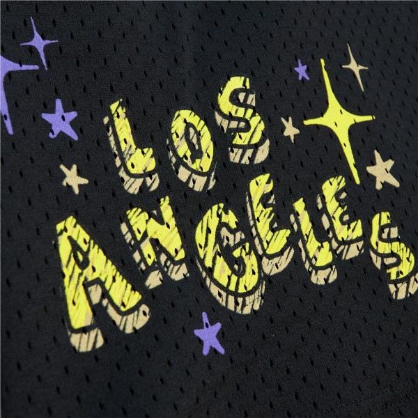 Шорты Los Angeles Lakers Mitchell & Ness Hardwood Classics Sidewalk Sketch - Black