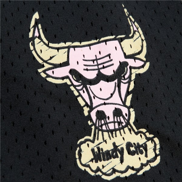 Шорты Chicago Bulls Mitchell & Ness Black Hardwood Classics Sidewalk Sketch