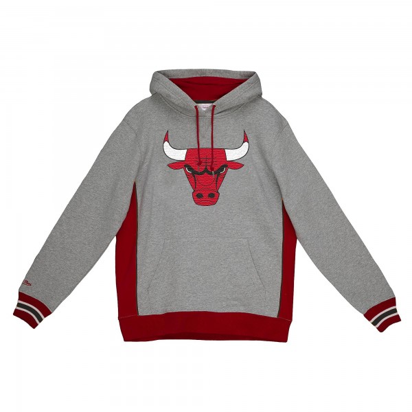 Толстовка Chicago Bulls Mitchell & Ness Heather Gray Hardwood Classics Premium Fleece