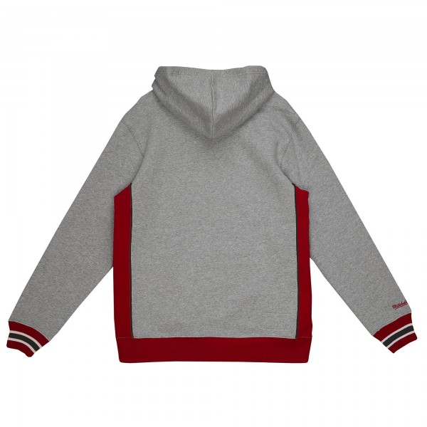 Толстовка Chicago Bulls Mitchell & Ness Heather Gray Hardwood Classics Premium Fleece