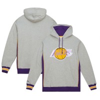 Толстовка Los Angeles Lakers Mitchell & Ness Hardwood Classics Premium Fleece - Heather Gray