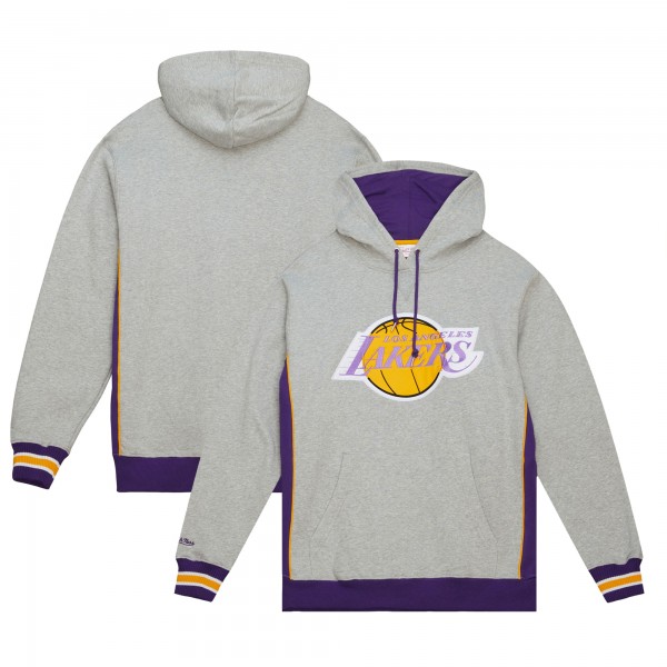 Толстовка Los Angeles Lakers Mitchell & Ness Hardwood Classics Premium Fleece - Heather Gray