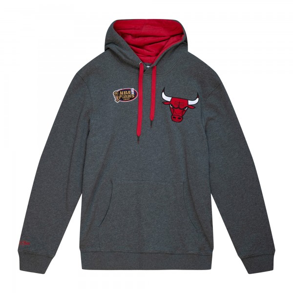 Толстовка Chicago Bulls Mitchell & Ness Heather Gray Hardwood Classics Classic French Terry