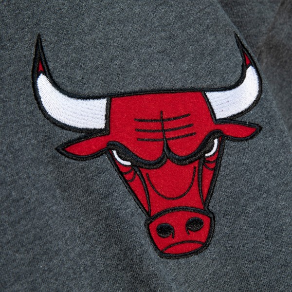 Толстовка Chicago Bulls Mitchell & Ness Heather Gray Hardwood Classics Classic French Terry