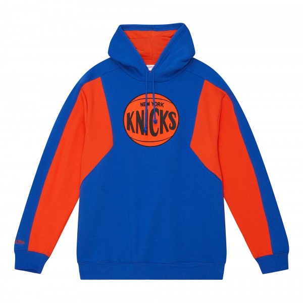 Толстовка New York Knicks Mitchell & Ness Color Block 2.0 Fleece - Blue